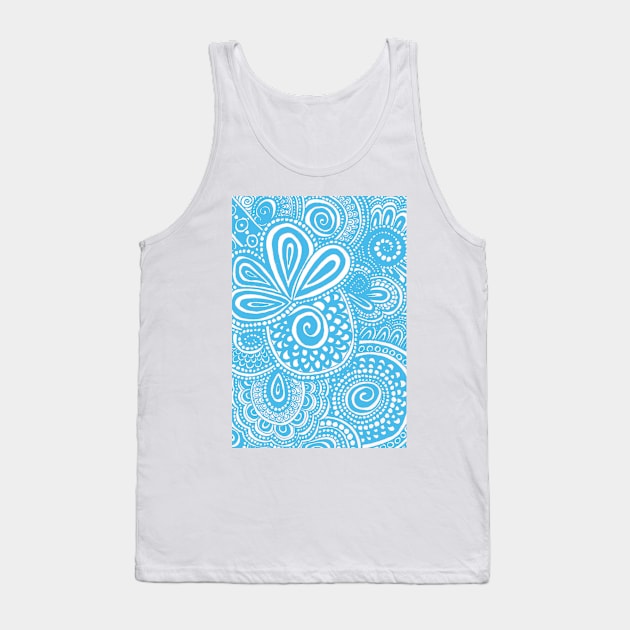 Light Blue Pina Swirls Tank Top by AmyMinori